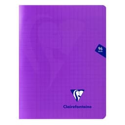 Mimesys cahier piqué polypro 17x22cm 96p séyès Violet - Lot de 10 - Image principale