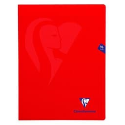 Mimesys cahier piqué polypro 24x32cm 96p séyès Rouge - Lot de 10 - Image principale