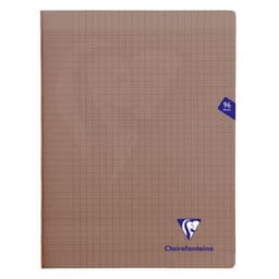 Mimesys cahier piqué polypro 24x32cm 96p séyès Gris - Lot de 10 - Image principale