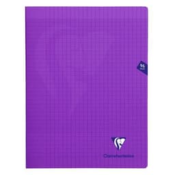 Mimesys cahier piqué polypro 24x32cm 96p séyès Violet - Lot de 10 - Image principale