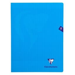 Mimesys cahier piqué polypro 24x32cm 48p séyès Bleu - Lot de 10 - Image principale