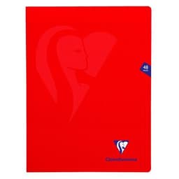 Mimesys cahier piqué polypro 24x32cm 48p séyès Rouge - Lot de 10 - Image principale