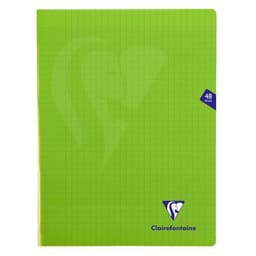 Mimesys cahier piqué polypro 24x32cm 48p séyès Vert - Lot de 10 - Image principale