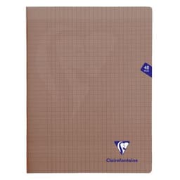 Mimesys cahier piqué polypro 24x32cm 48p séyès Gris - Lot de 10 - Image principale