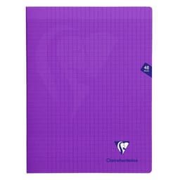 Mimesys cahier piqué polypro 24x32cm 48p séyès Violet - Lot de 10 - Image principale