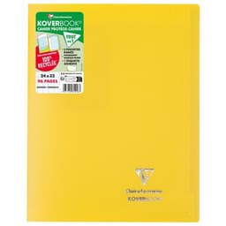 Koverbook piqué polypro opaque Jaune 24x32cm 96p séyès - Lot de 10 - Image principale