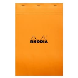 Bloc agrafé Rhodia ORANGE N 19 21x31,8cm 80f Q.5x5 80g - Lot de 5 - Image principale
