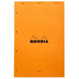 Bloc agrafé Rhodia ORANGE N 20 21x31,8cm Seyès 80f perf. 4t. 80g - Lot de 5 - Image principale