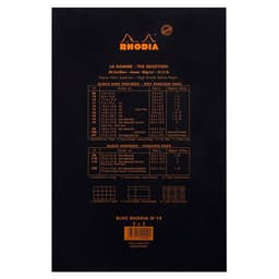 Bloc agrafé Rhodia BLACK N 19 21x31,8cm 80f Q.5x5 80g - Lot de 5 - Image 2