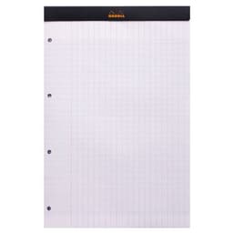 Bloc agrafé Rhodia BLACK N 20 21x31,8cm Seyès 80f perf. 4t. 80g - Lot de 5 - Image 2