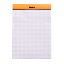 Bloc agrafé Rhodia ORANGE N 16 14,8x21cm 80f Q.5x5 80g - Lot de 10 - Image 3