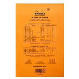 Bloc agrafé Rhodia ORANGE N 19 21x31,8cm 80f Q.5x5 80g - Lot de 5 - Image 4