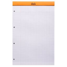 Bloc agrafé Rhodia ORANGE N 20 21x31,8cm Seyès 80f perf. 4t. 80g - Lot de 5 - Image 3