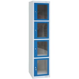Vestiaire porte transparente 4 cases - P 500 mm - A monter - Manutan Expert - Image principale