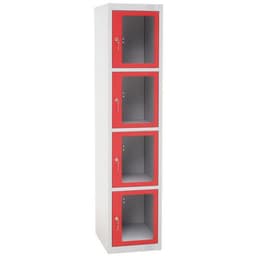 Vestiaire porte transparente 4 cases - P 500 mm - A monter - Manutan Expert - Image 4