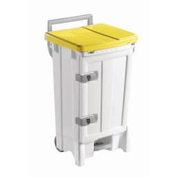 Poubelles agroalimentaire à ouverture centrale - 90 L Jaune - Image principale