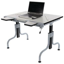 Glissière avec accoudoirs coulissants pour table Demeter - gris 9006 - Image 3