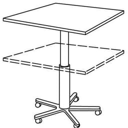Table mobile réglable en hauteur - Hammerbacher - Image 2