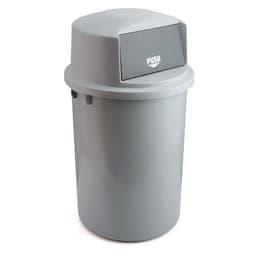 Conteneur en plastique avec couvercle volet abattant - 126 L Gris - Image principale