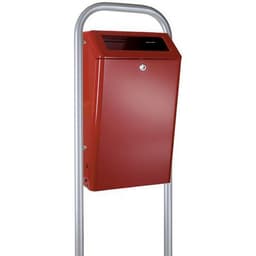 Poubelle d'extérieur 50L bordeaux - Image 2