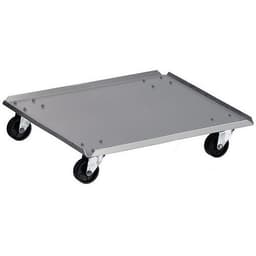 Support mobile pour poubelle Carro 110L aluminium - Image principale