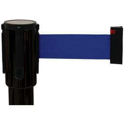 Poteau noir sangle bleu 5m base emboîtable noir - Image 3