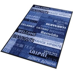 Tapis d'entrée décoratif zone de trafic peu intense New Welcome bleu - Notrax - Image principale