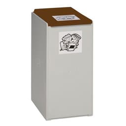 Couvercle plastique marron pour station de tri 40L - Image 2