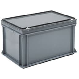 Bacs à couvercle RAKO gris - 600x400mm - 30 à 90 L - Image 3