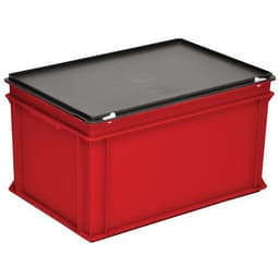 Bacs à couvercle RAKO rouge - 400x300mm - 10 à 60 L - Image 4