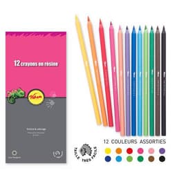 Etui de 12 crayons couleurs 18 cm résine Pichon - Image 3