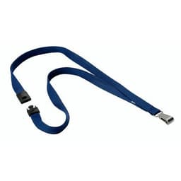 10 cordons textile avec mousqueton Bleu foncé - Image principale