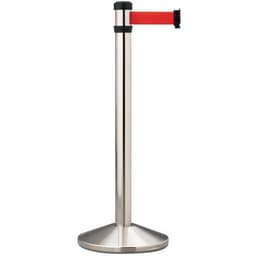 Poteau chromé à sangle -  2 m - Aluminium - Manutan Expert - Image 6