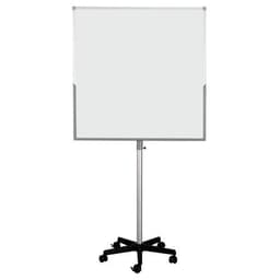 Tableau d'information double face mobile Hxl : 96x96 cms - Blanc/Liège - Image principale