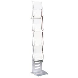 Support pour brochures pliant Tec-Art - 4 x A4/pliant - Argent - Image principale