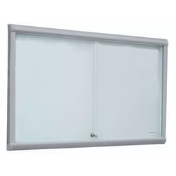 Vitrine d'intérieur portes coulissantes Leader - Fond aluminium - Porte en verre de sécurité - Image principale