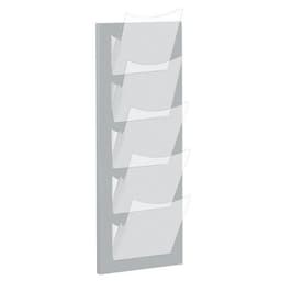 Présentoir mural Nova X - 5 cases - Pour format :A4-Argent - Image principale