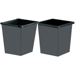 Corbeille de bureau carrée métal noire 27L - Image principale