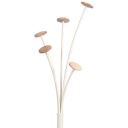 Portemanteau acier Festival Blanc 5 patères Bois - Image 3