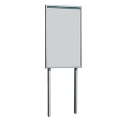 Lot 2 supports à sceller pour grande vitrine extérieure avec porte battante - Image principale