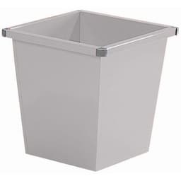 Corbeille de bureau carrée métal grise 27 L - Image principale