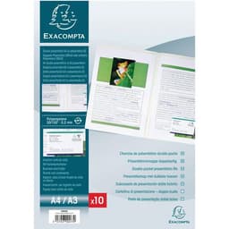 Lot de 10 Chemises double poches PP 20/100 - Image principale