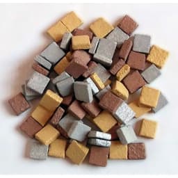 Pot de 1kg mosaïques antiques taille 1 cm couleurs métallisées assorties - Image 2