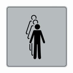 Pictogramme iso 7001 symbole presentez vous 1par1 90x90mm - Image principale