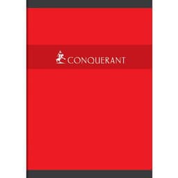 CONQUERANT Cahier A4 Petits Carreaux 5mm 192 Pages Agrafées Couverture Carte Coloris Assortis - Image 3