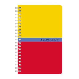 CONQUERANT Carnet 9x14cm Petits Carreaux 5mm 180 Pages Reliure Intégrale Couverture Carte Recyclée Coloris Ass - Image 4