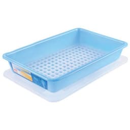 Bac plat emboîtable HACCP avec couvercle - Longueur 350 mm - 3 L_Gilac - Image principale