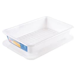 Bac plat gerbable et emboîtable HACCP avec couvercle - Longueur 445 à 491 mm - 5 à 8 L - Gilac - Image 4