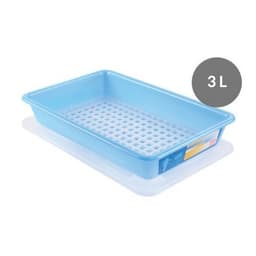 Bac plat HACCP avec couvercle et grille - GILAC, Coloris : Bleu - Image 2