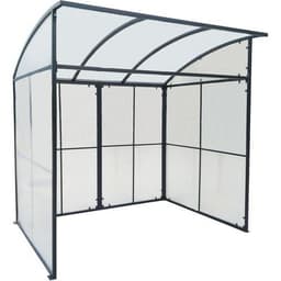 Abri deux roues simple acier galva anthracite - Image principale